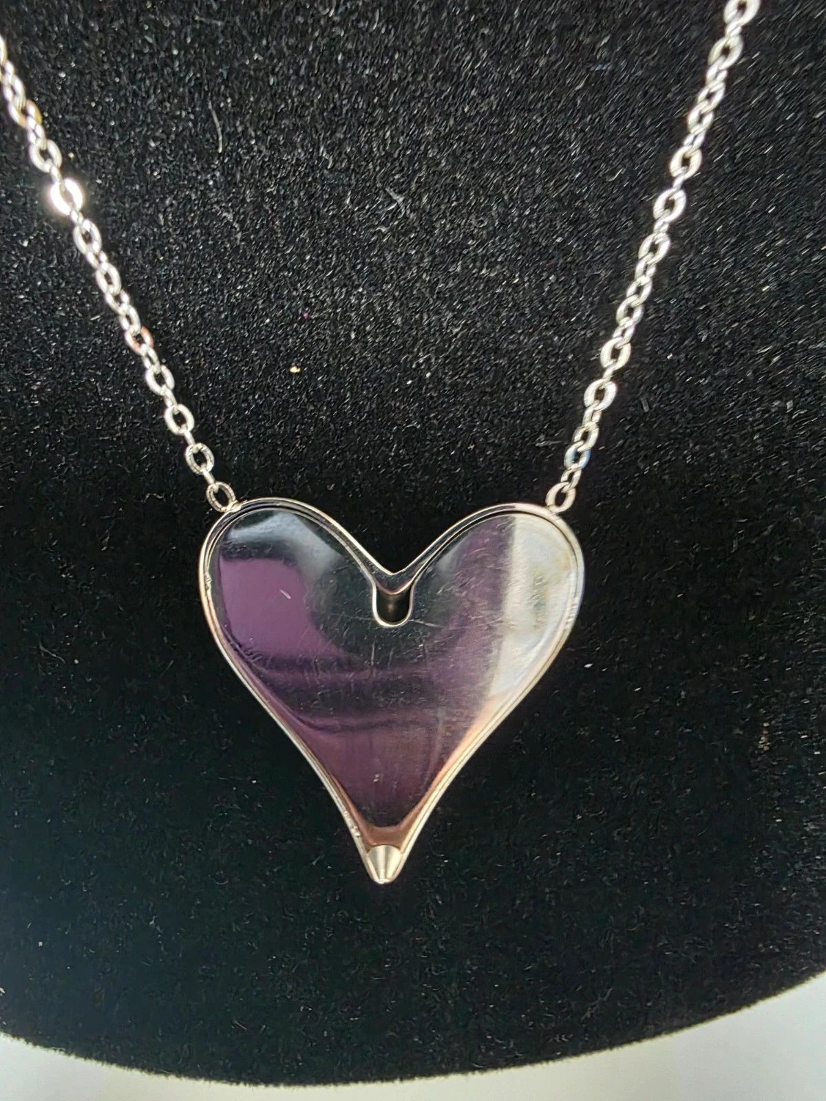 Silver-tone Steel Heart Necklace - Articles de Paris – photo 4